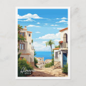 Carte Postale Almeria Espagne Illustration de voyage artisanale (Devant)