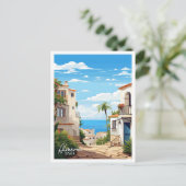Carte Postale Almeria Espagne Illustration de voyage artisanale (Debout devant)