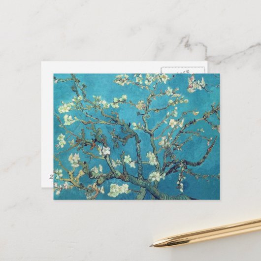 Carte Postale Almond Blossoms (Devant/Arrière en situation)