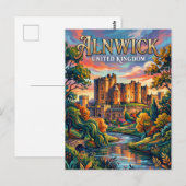 Carte Postale Alnwick Royaume-Uni (Devant / Derrière)