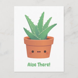 Carte Postale Aloès là, Message de bienvenue de la plante d'aloè