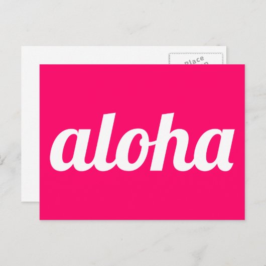 Carte Postale Aloha ! (Devant / Derrière)