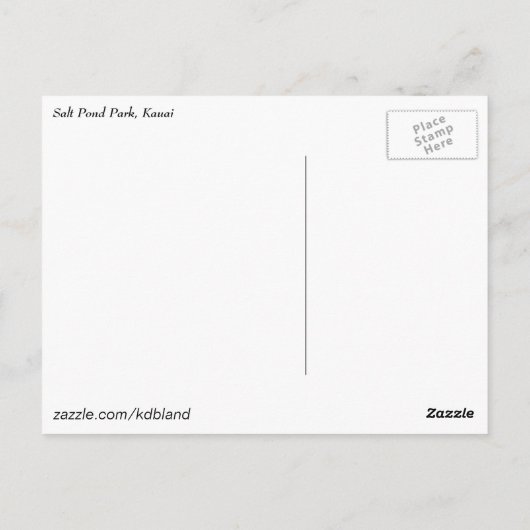 Carte postale Aloha (Dos)