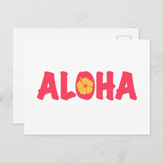 Carte postale Aloha (Devant / Derrière)