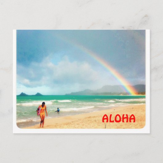 Carte Postale Aloha Arc-en-ciel (Devant)