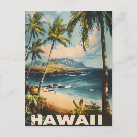 Carte Postale Aloha Attend : Une Hawaii Vintage (Devant)