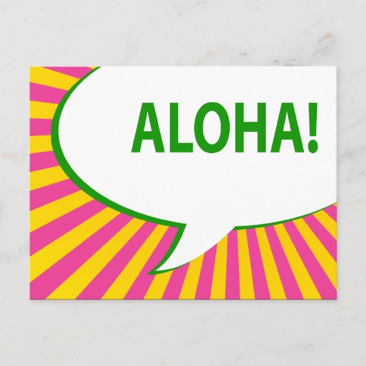 Carte Postale aloha ! : bulle de la bande dessinée (Devant)
