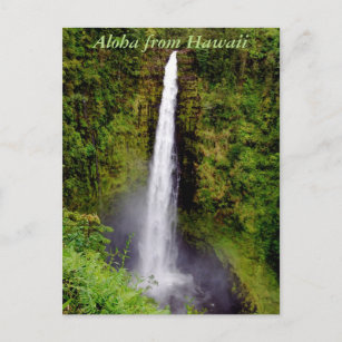 Carte Postale Aloha cascade d'Hawaï