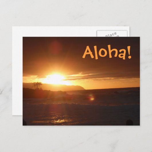 Carte Postale Aloha de Hawaii Postcard (Devant / Derrière)
