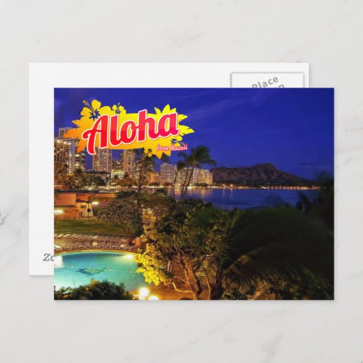 Carte Postale Aloha de Hawaii Postcard (Devant / Derrière)