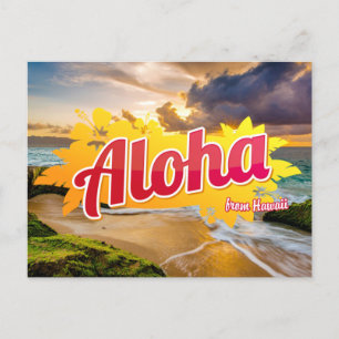 Carte Postale Aloha de Hawaii Postcard