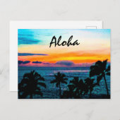 Carte Postale Aloha de Hawaii Tropical (Devant / Derrière)