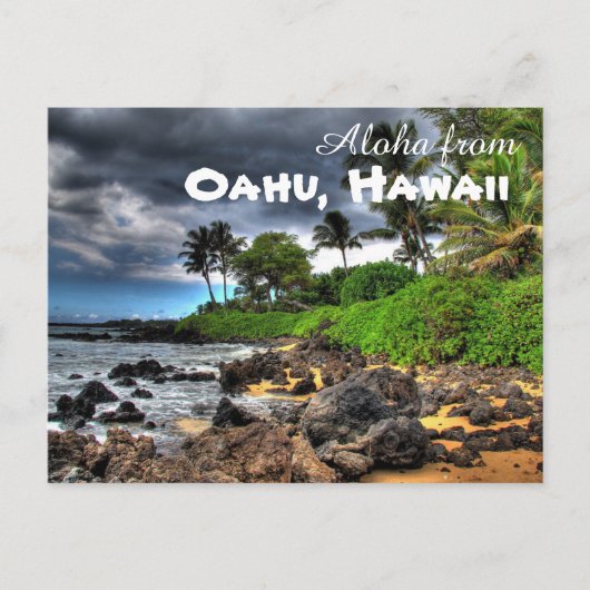 Carte Postale Aloha de Oahu Hawaii (Devant)