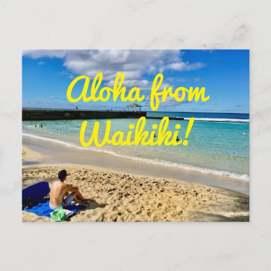 Carte Postale Aloha De Waikiki (Devant)