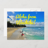 Carte Postale Aloha De Waikiki (Devant / Derrière)