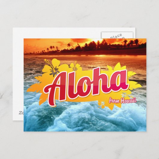 Carte postale Aloha d'Hawaï (Devant / Derrière)