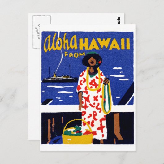 Carte Postale Aloha d'Hawaï 1920 (Devant / Derrière)