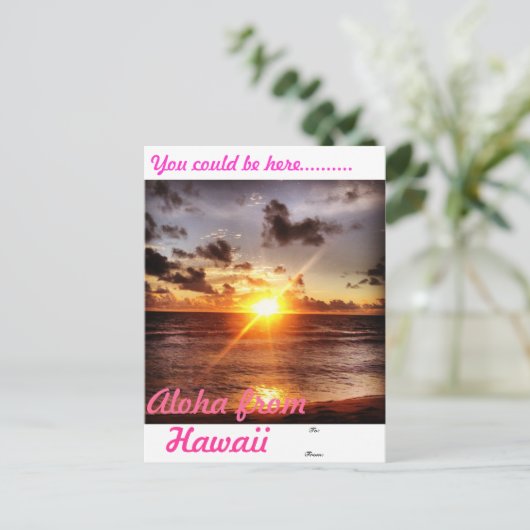 Carte Postale Aloha d'Hawaii (Debout devant)