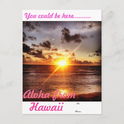 Carte Postale Aloha d'Hawaii (Devant)