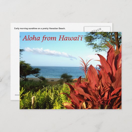 Carte Postale Aloha d'Hawaii (Devant / Derrière)