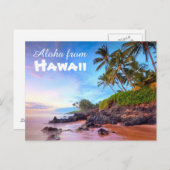 Carte postale Aloha d'Hawaii (Devant / Derrière)