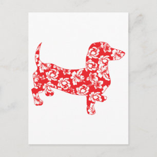 Carte Postale Aloha Doxie Dachshund