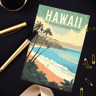 Carte Postale Aloha du Vintage voyage Hawaii