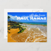 Carte Postale Aloha from Maui Hawaii Postcard (Devant / Derrière)
