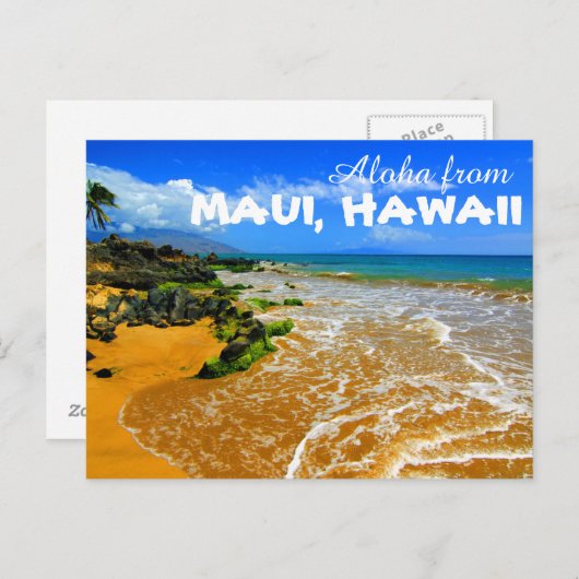 Carte Postale Aloha from Maui Hawaii Postcard (Devant / Derrière)