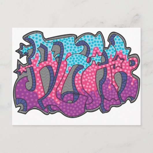 Carte postale Aloha Graffiti (Devant)