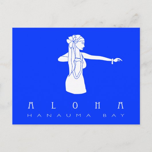 Carte Postale Aloha Hawaii Hula Danseuse (Devant)