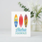 Carte Postale Aloha Hawaii Surf boards (Debout devant)