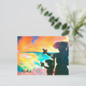 Carte postale Aloha Hawaiian Hula (Debout devant)