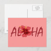 Carte postale Aloha hibiscus Hawaii (Devant / Derrière)