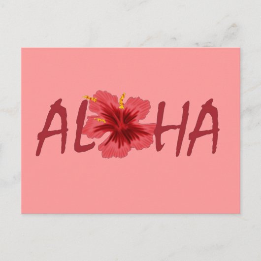 Carte postale Aloha hibiscus Hawaii (Devant)