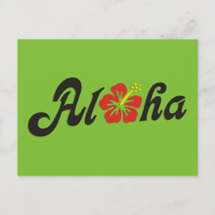 Carte Postale Aloha Hibiscus - plat design Hawaii + vos idées