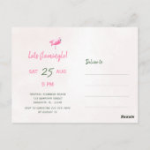 Carte Postale Aloha laisse flamingle tropical PHOTO fête d'anniv (Dos)