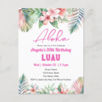 Aloha Luau Tropical Adulte Anniversaire