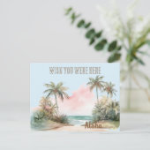 Carte Postale Aloha Plage tropicale Palmiers (Debout devant)