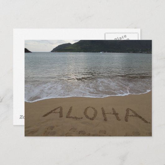 Carte Postale Aloha sur la plage (Devant / Derrière)