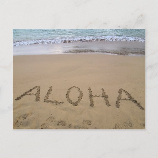 Carte Postale Aloha sur la plage (Devant)