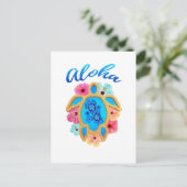 Carte Postale Aloha Tropical Honu Sea Turtle (Debout devant)