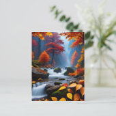 Carte Postale Alors que les feuilles commencent à changer de cou (Debout devant)