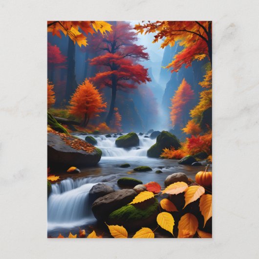 Carte Postale Alors que les feuilles commencent à changer de cou (Devant)