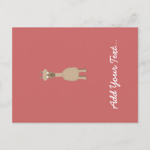 Carte Postale Alpaca Brown