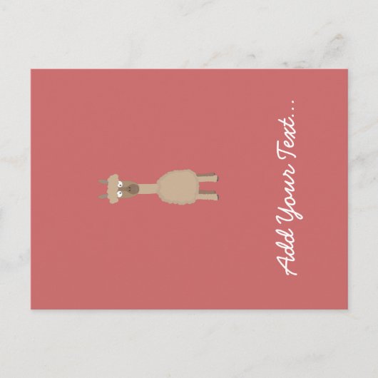 Carte Postale Alpaca Brown (Devant)
