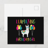 Carte Postale Alpaca Fête Llama (Devant / Derrière)