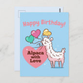 Carte Postale Alpaca Love (Devant / Derrière)