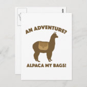 Carte Postale Alpaca Mes Sacs (Devant / Derrière)