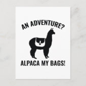 Carte Postale Alpaca Mes Sacs (Devant)